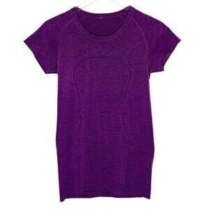 Lululemon Swiftly Tech Short Sleeve Tee 8 Heathered Purple Berry Workout Gym